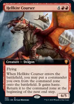 Hellkite Courser (Extended Art) -Foil Light Play English MTG Commander Legends - Image 1