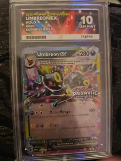Prismatic Evolutions Umbreon EX Card Stamped Promo 060/131 ACE 10 - Image 1