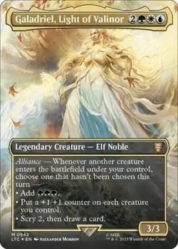 Galadriel, Light of Valinor (Borderless) (Surge Foil) -Foil Light Play MTG - Image 1