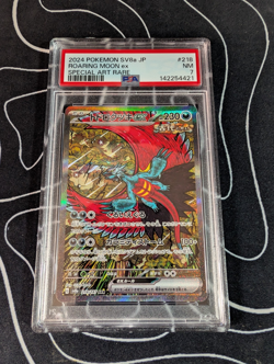 Roaring Moon ex SAR 218/187 PSA 7 Japanese Terastal Festival Pokemon - Image 1