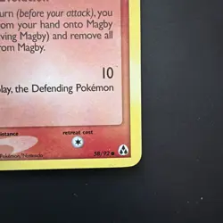 Magby Stamped Reverse Holo 58/92 EX Legend Maker LP Pokemon TCG ⭐ - Image 5