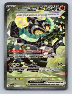 Pokemon TCG Cornerstone Mask Ogerpon ex Holo Special Illustration Rare SV06: Twi - Image 1
