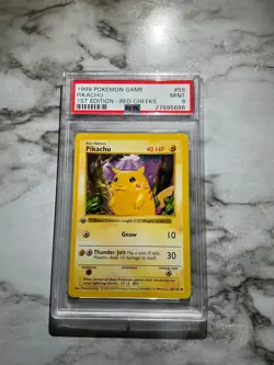 1999 POKEMON GAME PIKACHU 1ST EDITION -RED CHEEKS PSA 9.0 - Image 4