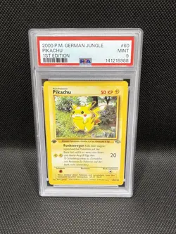 PIKACHU 1ST EDITION POKEMON Slab GERMAN JUNGLE 2000 60 PSA 9 - Image 1