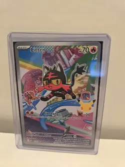 Pokemon TCG Litten MEP 044 Pokemon First Partner IR Black Star Promo - Image 1