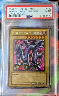 2002 Yu-Gi-Oh Serpent Knight Dragon Magic Ruler #103 PSA 9 - Image 1