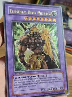 Yu-Gi-Oh! TCG Elemental Hero Wildedge EEN-EN035 Ultimate Rare 1st Edition EURO - Image 1