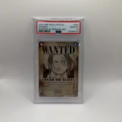 One Piece TCG Wanted Shanks OP09-004 SP Alt Art English Holo PSA 10 2024 - Image 1