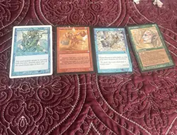 Lot Lot Of 4 Vintage Old Magic Cards - Image 1
