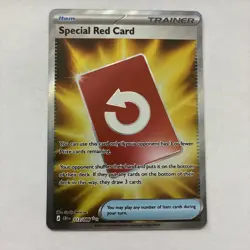 Special Red Card 113/086 Chaos Rising Trainer Full Art Holo Rare Pokemon Card NM - Image 1