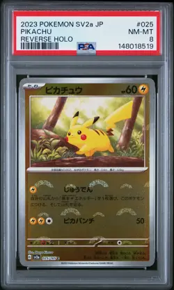 3P_048 Pokemon PSA 8 2023 Japanese Pikachu C Mirror Poke Ball Pokemon Card 151 - Image 1
