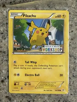 Build a Bear Pokemon Card Pikachu ⚡ Promo Trading Card TCG SEALED NEW RARE - Image 1