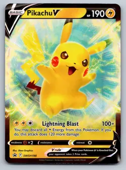 Pikachu V SWSH198 SWSH: Sword & Shield Promo Cards Holo - Image 1