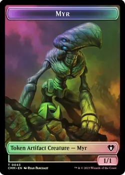 Magic The Gathering MTG MYR // SERVO TOKEN FOIL Commander Masters NM Near Mint - Image 1
