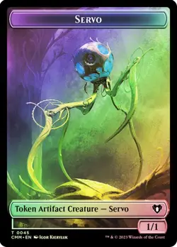 Magic The Gathering MTG MYR // SERVO TOKEN FOIL Commander Masters NM Near Mint - Image 2