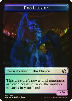 MTG BOO // DOG ILLUSION FOIL Adventures in the Forgotten Realms NM - Image 2