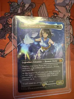 Yuna, Hope of Spira (Borderless) (Chocobo Track Foil) Final Fantasy Magic MTG - Image 1