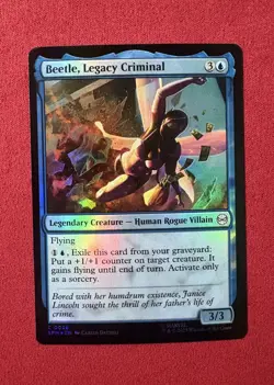 Beetle, Legacy Criminal Magic The Gathering MTG SPM Marvel’s Spider-Man #26 Foil - Image 1