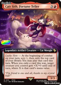 Cait Sith, Fortune Teller (Extended Art) EN [FIC - 151] - NM [Foil] TCG MTG - Image 1