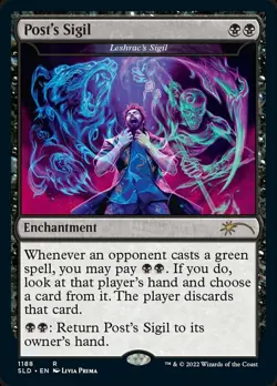 MTG Post's Sigil - Leshrac's Sigil - Foil, Secret Lair Drop Series, Near Mint, E - Image 1