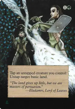 magic painted mtg altered art EARTHCRAFT Tempest Free S&H USA - Image 1