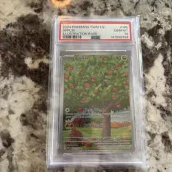 2024 Pokemon TWM Applin 185/167 Illustration Rare Graded PSA 10 Gem Mint - Image 1