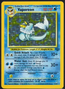 Vaporeon #12/64Holo Foil Jungle-LP- Pokemon TCG - Image 1