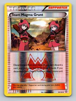 Pokemon TCG Team Magma Grunt Reverse Holo Uncommon Double Crisis 30/34 - Image 1