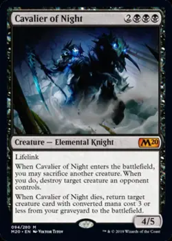 Cavalier of Night -Foil Near Mint MTG Magic 2020 Core Set - Image 1