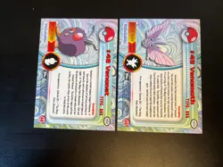 Venonat # 48 & Venomoth # 49 NM Lot Topps Black Label Logo - Image 2