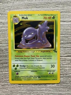 Pokemon Muk 13/62 Holo Fossil Unlimited Pokemon TCG - Near Mint NM - Image 1