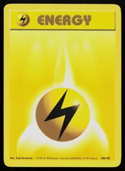 LIGHTNING ENERGY 100/102 COMMON BASE SET UNLIMITED POKEMON LP - Image 1