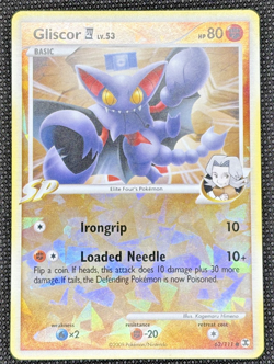 Gliscor 62/111 Pokemon Platinum Rising Rivals Cracked Ice Reverse Holo LP - Image 1