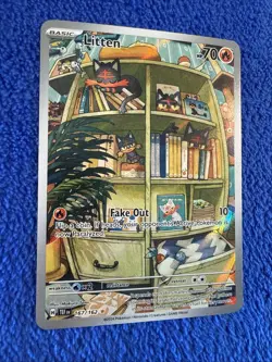 Pokemon TCG Litten 167/162 IR Full Art Temporal Forces SV NM - Image 2