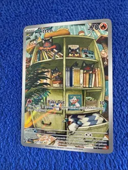 Pokemon TCG Litten 167/162 IR Full Art Temporal Forces SV NM - Image 3