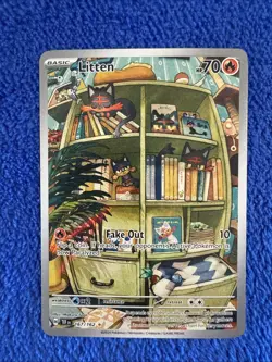 Pokemon TCG Litten 167/162 IR Full Art Temporal Forces SV NM - Image 5