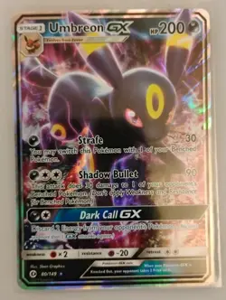 Pokemon TCG 2017 Umbreon GX 80/149 Sun & Moon Ultra Rare - FRESH - Image 1