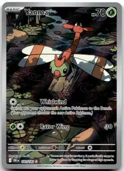 Yanma 183/182 Illustration Rare Destined Rivals Pokemon Holo Near Mint - Image 1