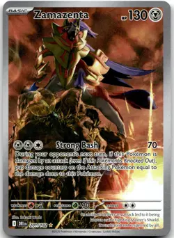 Zamazenta 201/182 Illustration Rare Destined Rivals Pokemon Holo Near Mint - Image 1