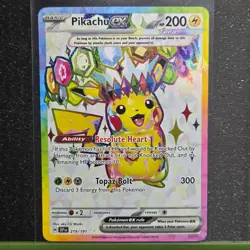 PIKACHU EX 219/191 ULTRA RARE SURGING SPARKS POKEMON NM/M - Image 1