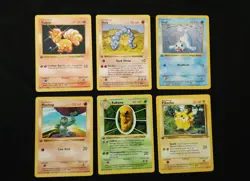1st Edition Base Set Shadowless Lot Of 6 Pokemon 1999 WOTC - Image 1