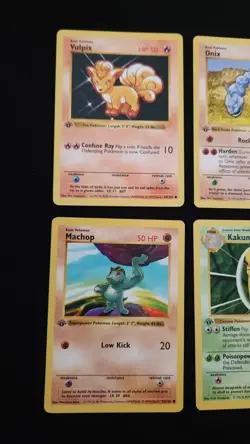 1st Edition Base Set Shadowless Lot Of 6 Pokemon 1999 WOTC - Image 2