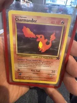 2000 Pokemon CHARMANDER Team Rocket "d" INK ERROR Non Holo MISPRINT #50/82 WOTC - Image 1