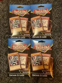 Yu-Gi-Oh! TCG (4) Mystery Pack 25 Cards 5 Guaranteed Rares Sealed Packs - Image 1