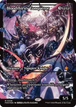 Bloodthirsty Conqueror (Showcase) -Foil Near Mint MTG Foundations - Image 1