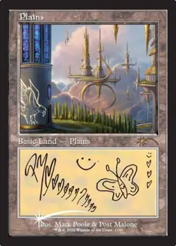 Plains (Post Malone) - Near Mint MTG Secret Lair - Image 1