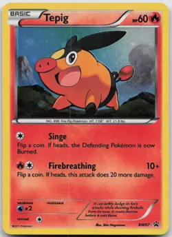 Tepig - Holo Promo Black and White Promos BW07 MP - Image 1