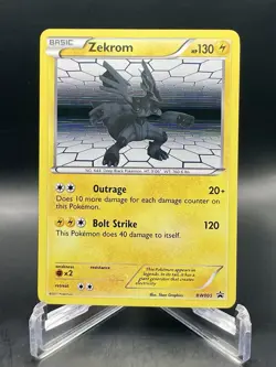Reshiram BW004 & Zekrom BW005 Black & White (2011) Black Star Promos Pokemon LP+ - Image 3