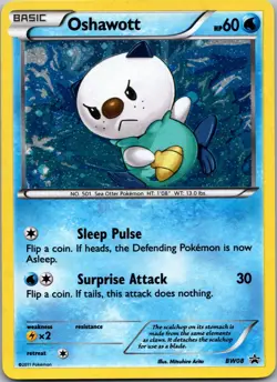 Oshawott Holo Promo Black and White Promos BW08 NM - Image 1