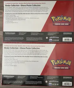 Pokemon Black Bolt/White Flare Poster/Binder Collection Set Of 2 Sam’s Exclusive - Image 2